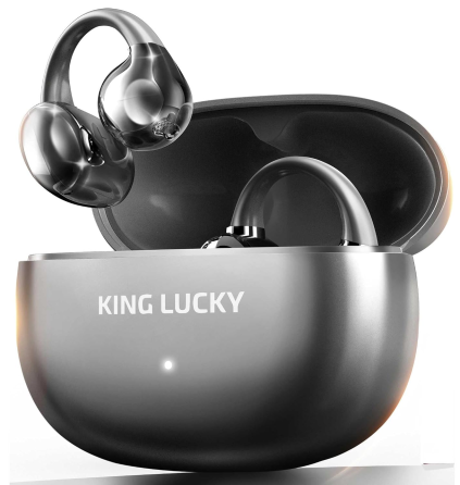 Бездротові навушники King Lucky Clip-On Bluetooth 5.4, відкриті, ENC, IPX4, до 50 годин, чорні Київ
