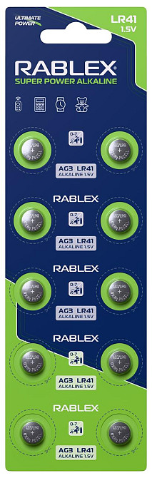 Батарейки-таблетки Rablex LR41, AG3, New Design Дніпро - фото 1