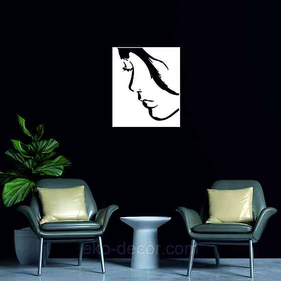 Декоративное настенное Панно «Женский Образ», Декор на стену 90*76 см, Белый Киев