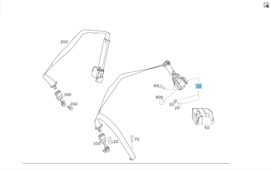 Mercedes-Benz  A2928600485 9C94 Задній правий ремінь безпеки (реставрація) GLE Coupe C292 Одесса