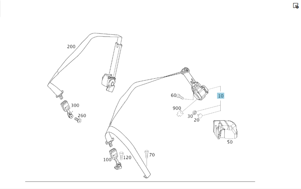 Mercedes-Benz  A2928600485 9C94 Задній правий ремінь безпеки (реставрація) GLE Coupe C292 Одеса - фото 2