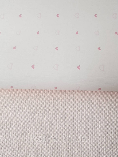Шпалери вінілові на флізеліні AdaWall Ada Kids метрові для дівчинки серця рожеві Київ - фото 3