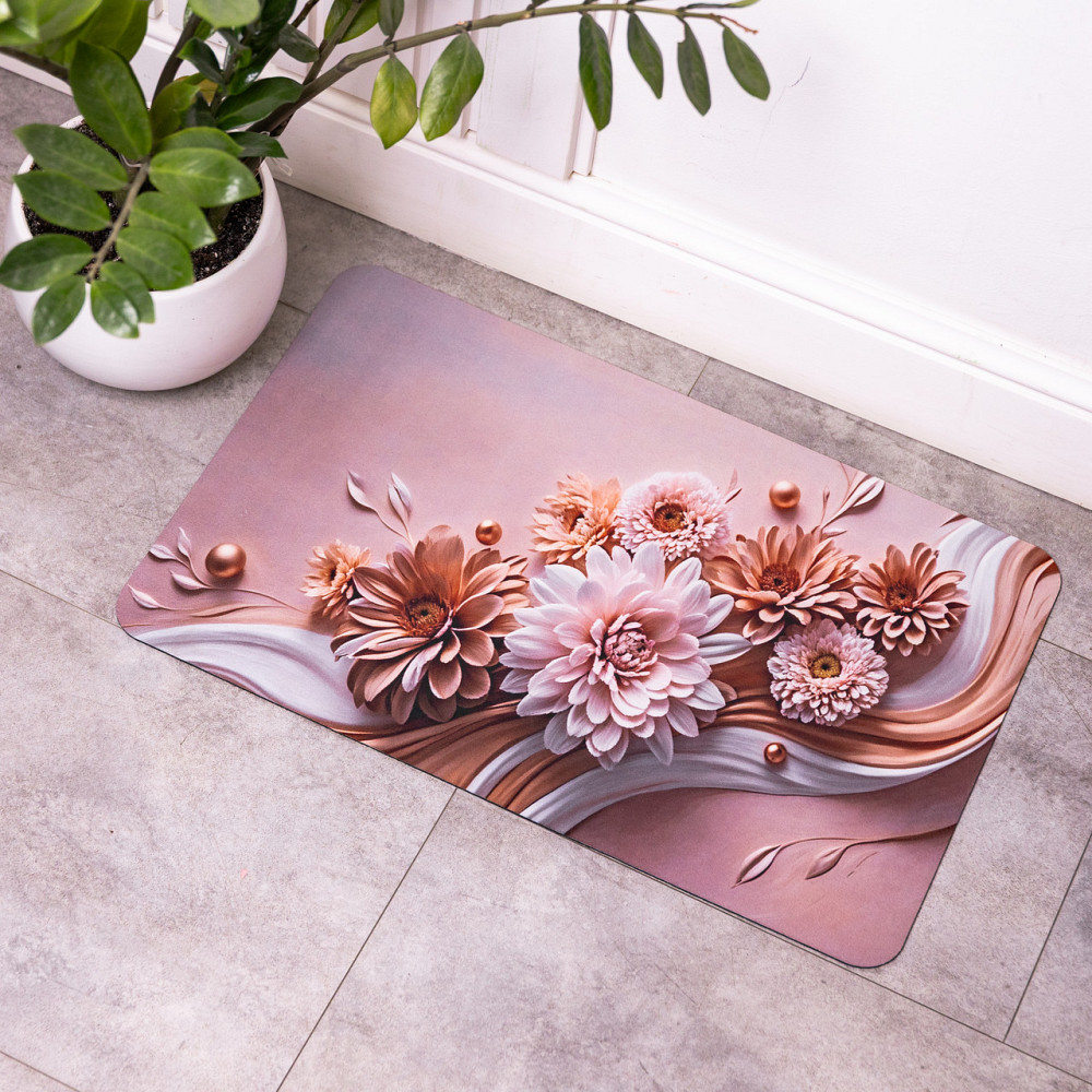 Jiamat Антиковзний 3D килимок з м'якого діатоміту 38×58(см) вологопоглинаючий HP-42-65 Коломия - фото 3