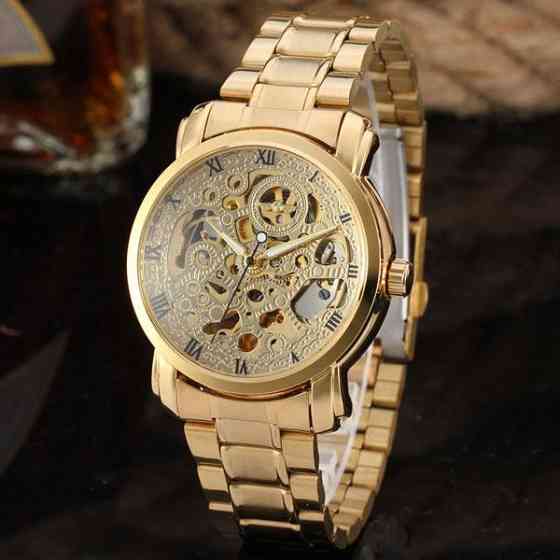 Годинник чоловічий механічний Winner BestSeller Leather Deluxe (2 ремінці) Вінниця