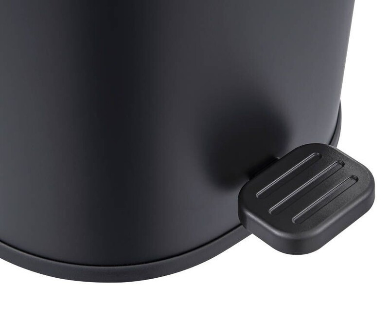 Відро для сміття з плавним закриттям овальне Zerix Prime-TC0105 Black 5л колір чорний (ZX5902) Київ - фото 6