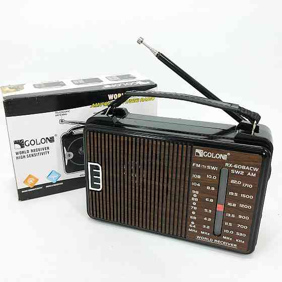 Радиоприемник GOLON RX-608 всеволновый на батарейках + OG-608 поддержка USB/microSD/MP3/WMA Киев