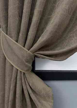 Комплект коротких штор VR-Textil Жаккард Viva Marmo № 1782ш Какао 130х170 см 2 шт (35-0370) Киев