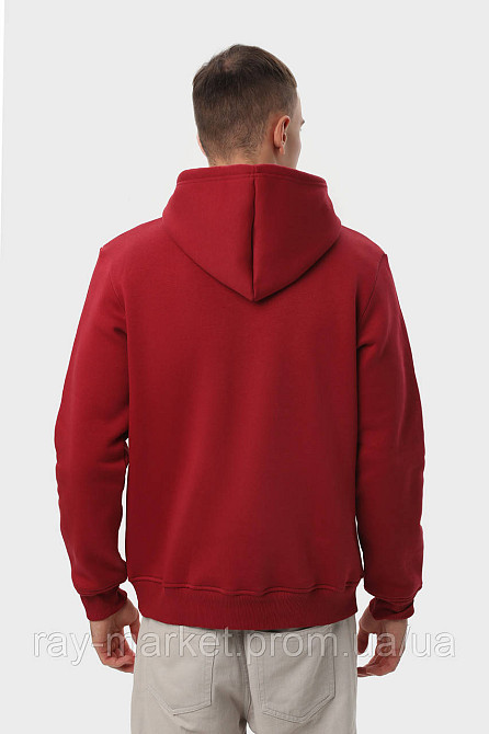 Набор мужское худи утепленное 2шт RAY BASIC Бордовый/Темно-серый (U0401M-Burgundy-Dark Grey) Киев - изображение 4