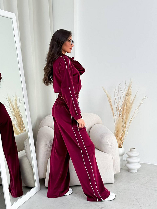 Женский повседневный велюровый костюм двойка: кофта и брюки Одесса - изображение 10