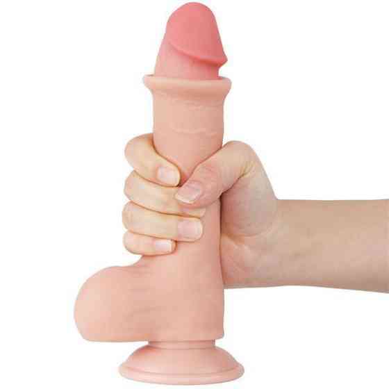 Фалоімітатор - Sliding-Skin Dual Layer Dong 8" Flesh Sex Aura Київ