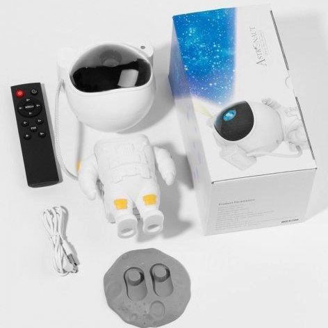 Удобный домашний проектор звездного неба, Ночник-проектор в спальню, Проектор светильник астронавт UO-26 Львов - изображение 16