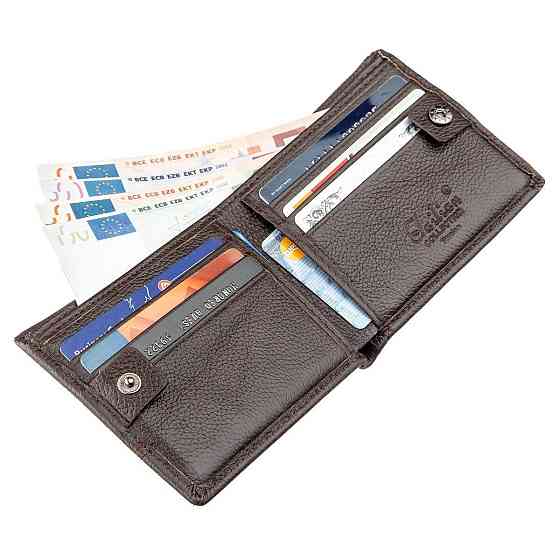 Кошелек мужской флотар кожаный TAILIAN 18999 Темно-коричневый Киев