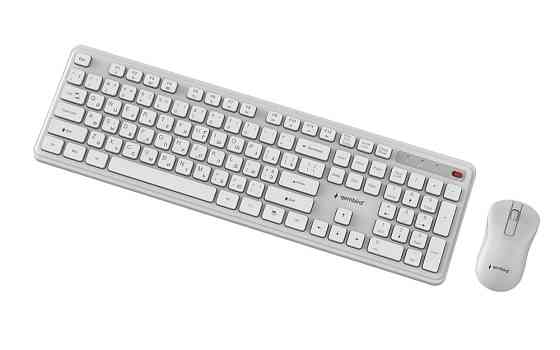 Комплект (клавіатура, миша) бездротовий Gembird KBS-WPS-01-W-CYRL White ( 26904 ) Харьков