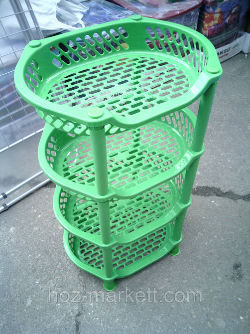 Етажерка пластикова для ванної та кухні (зелена) Харків - фото 1