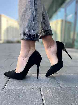 Comer Туфлі жіночі COMER чорні еко-замша каблук 11см розміри 36-39 (2867) Коломия