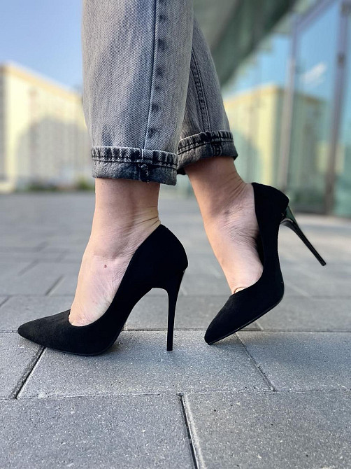 Comer Туфлі жіночі COMER чорні еко-замша каблук 11см розміри 36-39 (2867) Коломия - фото 4