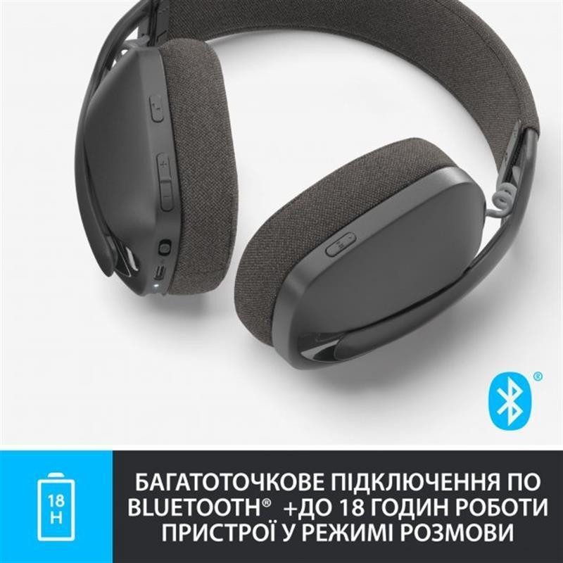 Bluetooth-гарнітура Logitech Zone Vibe 100 Wireless Graphite (981-001213) Сірий Харків - фото 11
