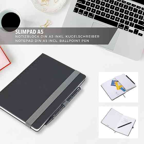 Блокнот с шариковой ручкой Troika SLIM PAD A5, красный Ровно