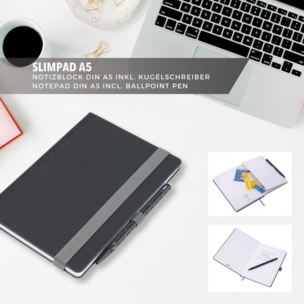 Блокнот с шариковой ручкой Troika SLIM PAD A5, красный Ровно - изображение 2