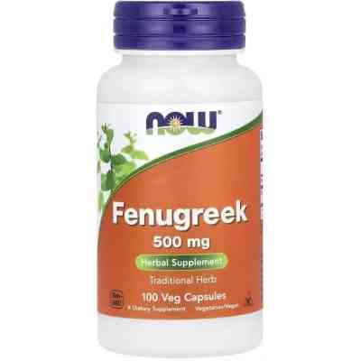 Трави Now Foods Пажитник, 500 мг, Fenugreek, 100 вегетаріанських капсул (NOW-04677) Вінниця