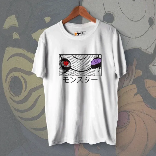 Футболка чоловіча з  принтом Наруто Глаза Обіто Розмір 48 Anime0020 Дніпро - фото 1