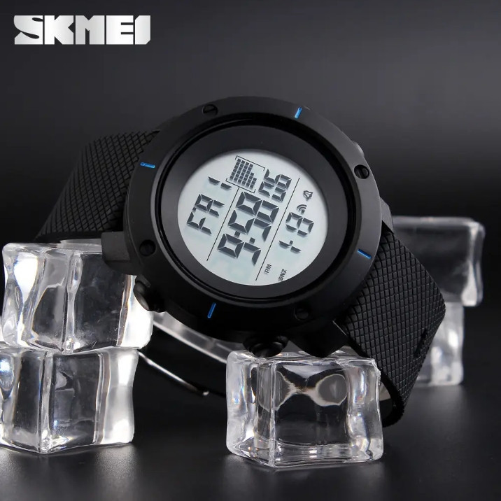 Мужские спортивные часы Skmei 1213 dekker чорные с синим Винница - изображение 5