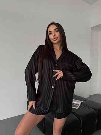 Женская стильная повседневная домашняя пижама двойка шелк армани Одесса