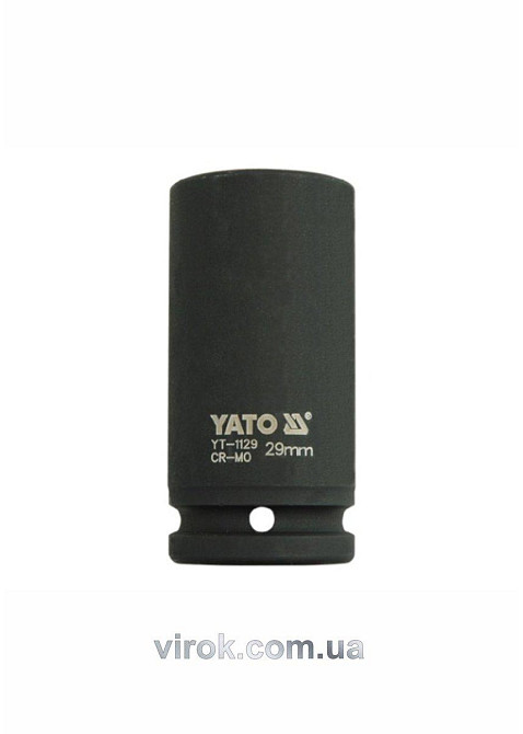 Головка торцева ударна 6-гранна YATO : подовжена, квадрат 3/4", М= 29 мм, L= 90 мм [8/32] Одеса - фото 1