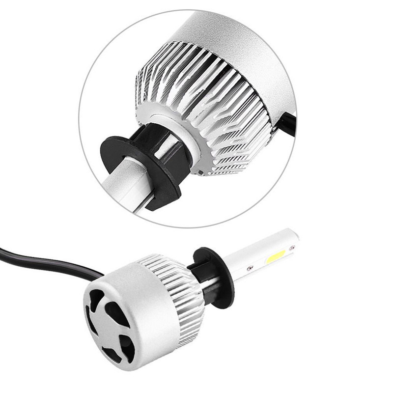 S2 Лампа світлодіодна цоколь H1 (к-кт 2 шт) 12/24V, 36W, 4000Lm + вентилятор (авиац. алюмін. профілю.) Мукачево - фото 2