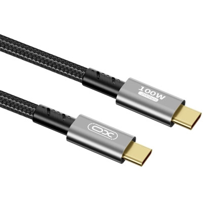 Дата кабель USB-C to USB-C 1.0m 100W PD black XO (GB020-CC.tranish) Вінниця - фото 2