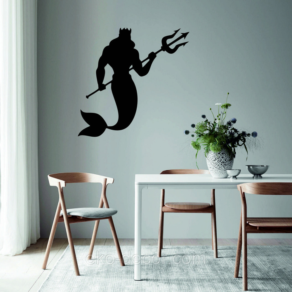 Декоративное настенное 3D Панно «Морской царь» Декор на стену с объемом 70*68 см, Черный Киев - изображение 5