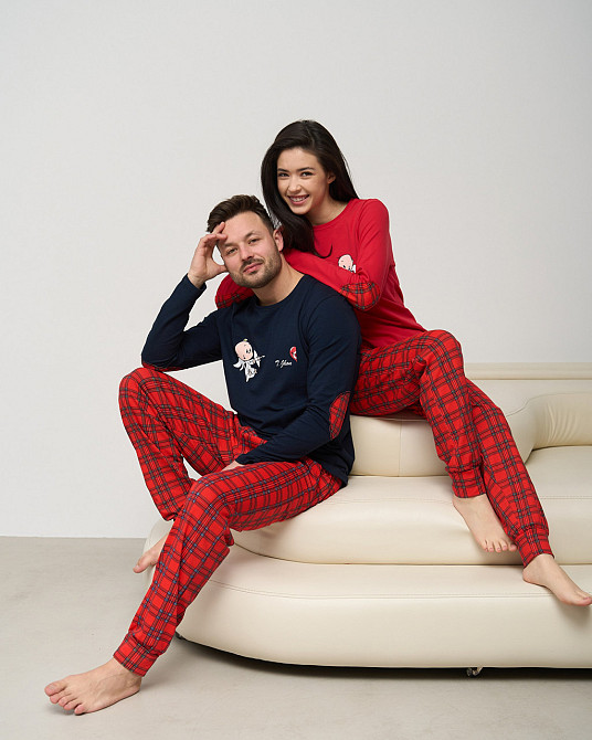 Мужская пижама хлопковая - Купидончик - Family look для пары Tom John 93431 XL Киев - изображение 3