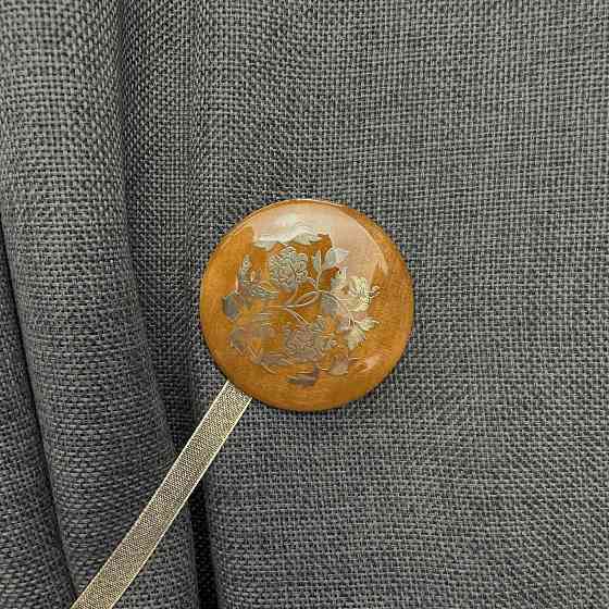 Магніти для штор і гардин Карпати набір 2 шт Коричневий з золотистим (81-262) Київ