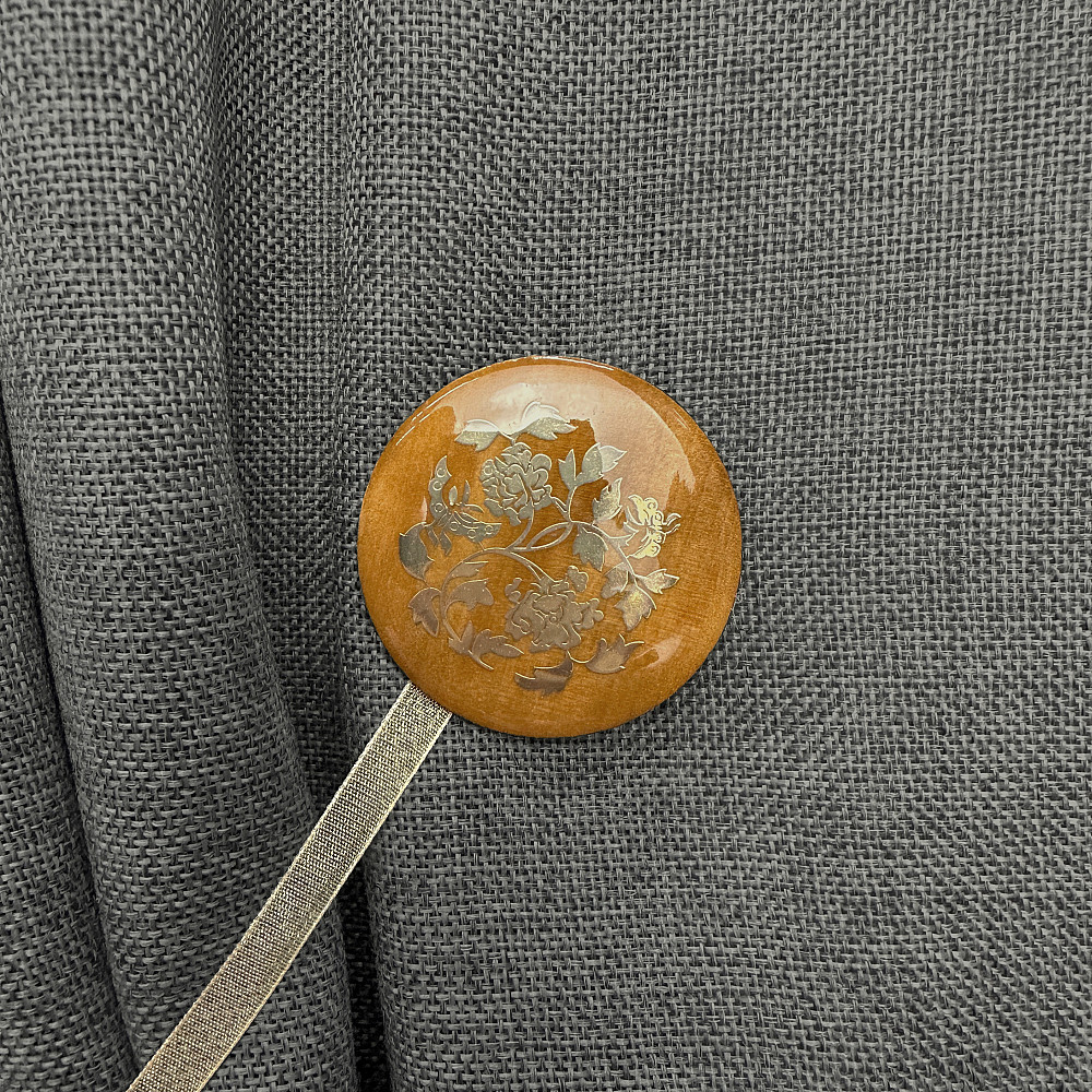 Магніти для штор і гардин Карпати набір 2 шт Коричневий з золотистим (81-262) Київ - фото 3