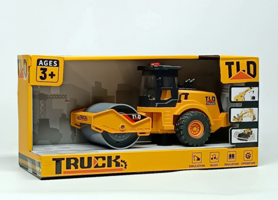 Спецтехніка будівельна Каток "Truck" музична 25 см Жовтий (584-5) Чернігів