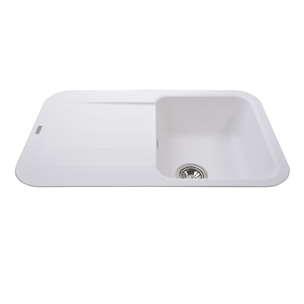 Гранітна мийка Globus Lux OBER білий 780х500 мм-А0007 Київ - фото 5