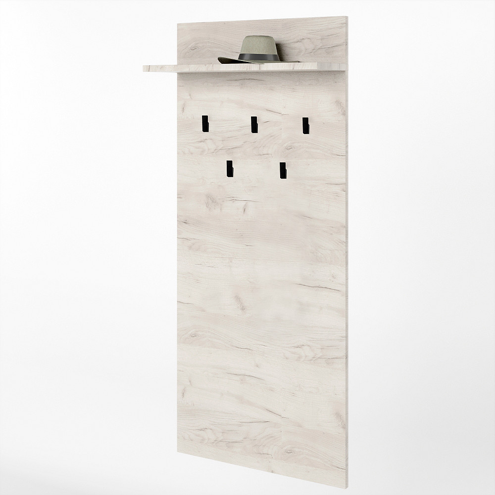 Вешалка на стену Эверест Соната-600 60х130 см дуб крафт белый (DTM-2727) Львов - изображение 2