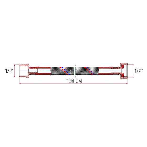 Гнучка підводка для води Thermo Alliance Forte ВН 120 см SF382W120 Київ
