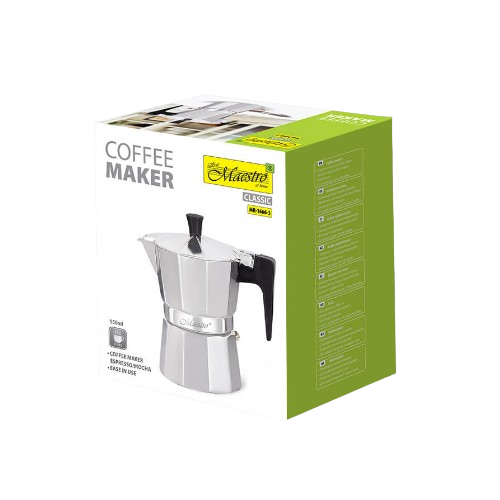 Кавоварка гейзерна 150мл (3 порції) алюмінієва MR-1666-3 Espresso Moka Maestro Житомир - изображение 5