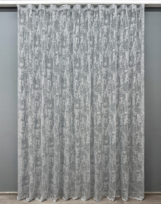 Тюль жаккард, коллекция «Мрамор Al-1», цвет серый 1664т Киев - изображение 8