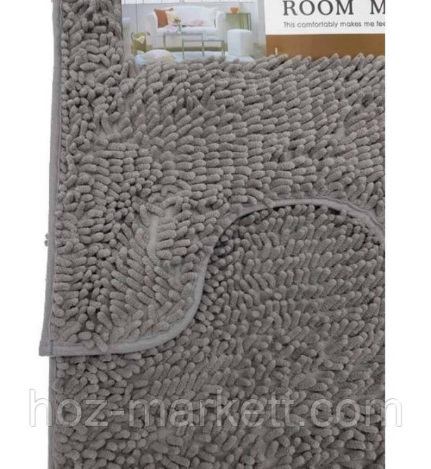 Набор ковриков коврики для ванной и туалета серый 90 х 60 см и 60 х 50 см Харьков - изображение 8