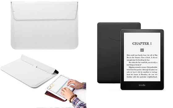 Чохол-конверт VitoCase для Amazon Kindle Paperwhite Signature Edition 11th Gen, з функцією підставки для книги Білий Київ
