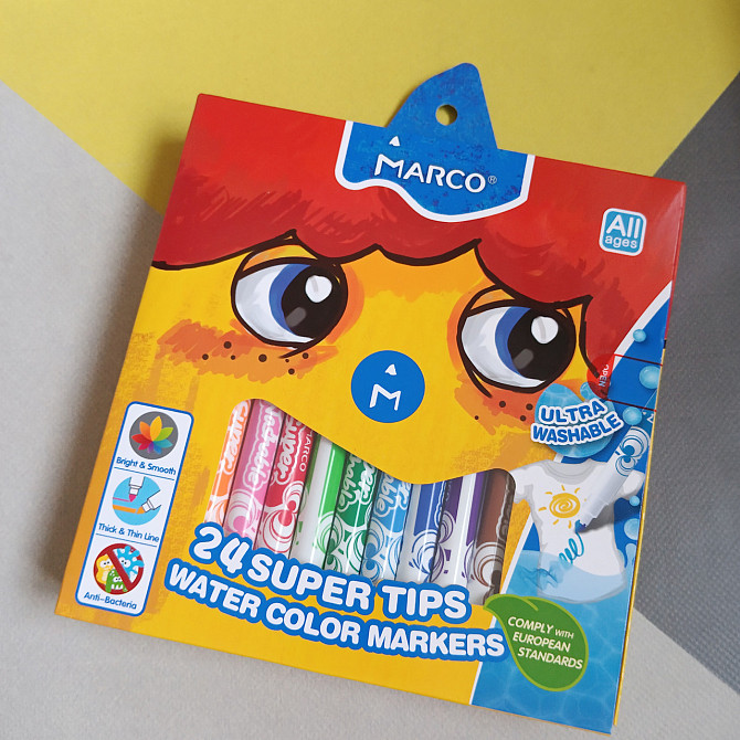 Фломастери 24 кольори Marco Super Washable Київ - фото 1