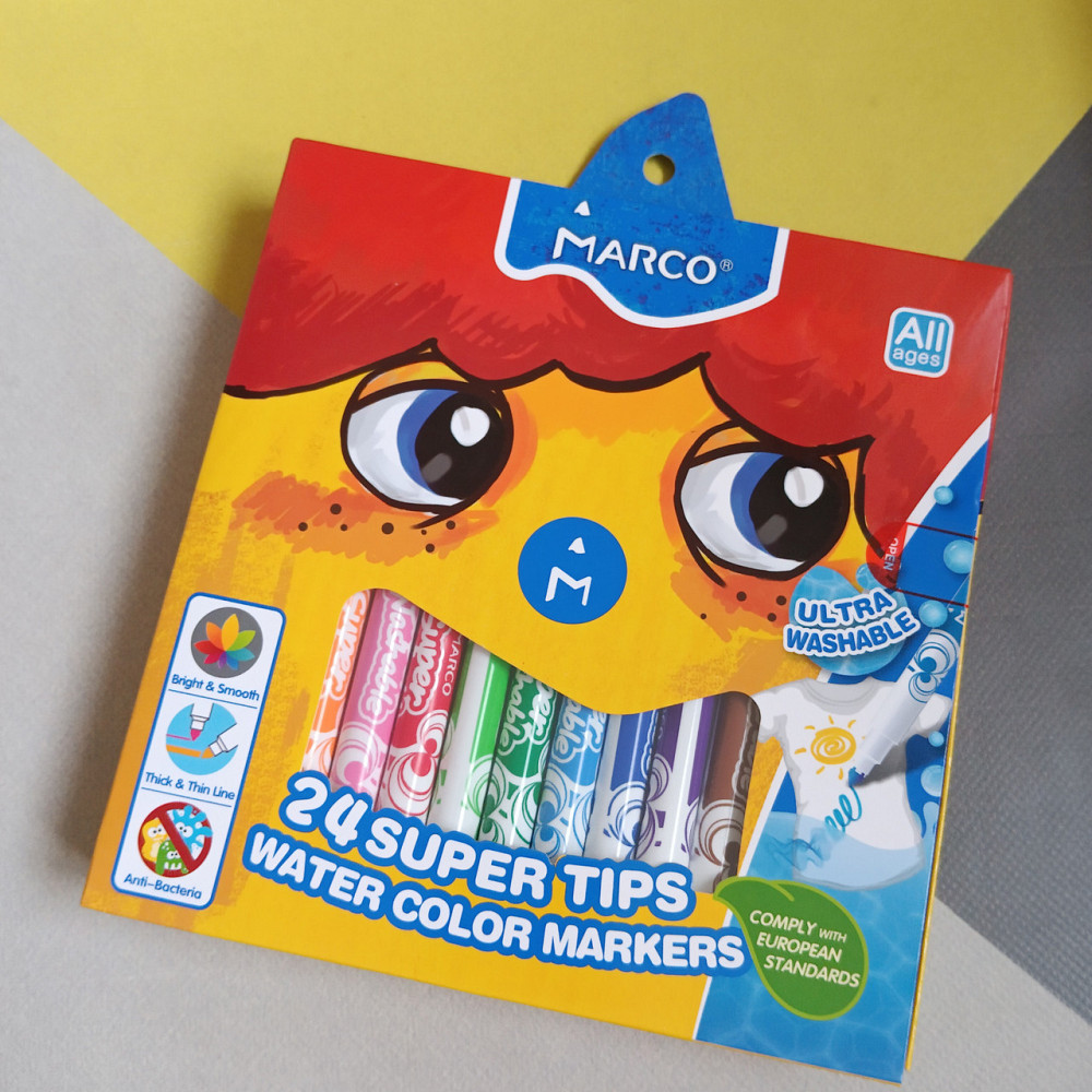 Фломастеры 24 цвета Marco Super Washable Киев - изображение 1