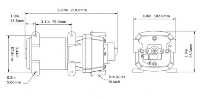 Помпа Автоматическая Диафрагмовая Seaflo Sfdp1-027-017-41 10Л/Ч 12В Киев - изображение 2