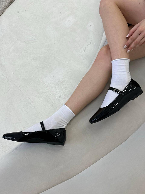 Балетки VIFEST чорні шкіра лакована 37-41р. (5459) Коломия - фото 6