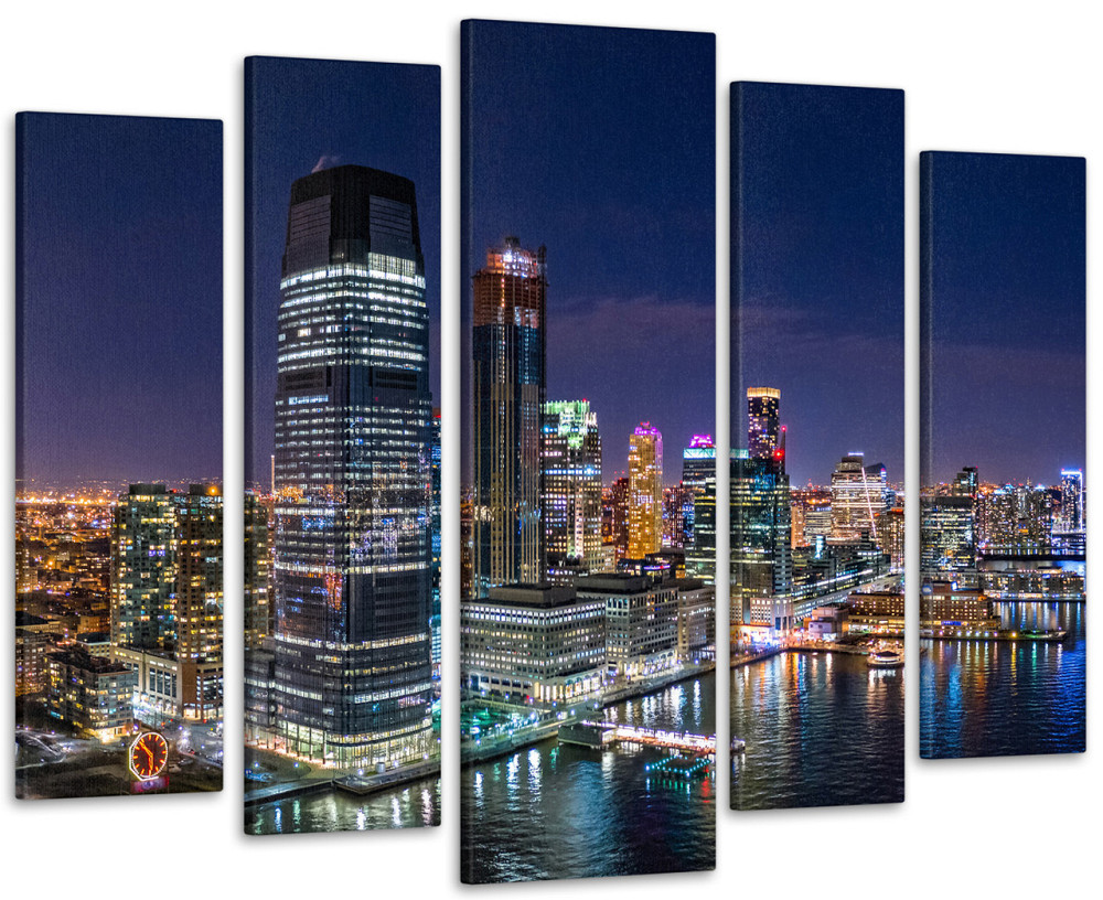 Модульна картина у вітальню / спальню Нічне місто Art-398_5 ( 80х118см ) Київ - фото 1