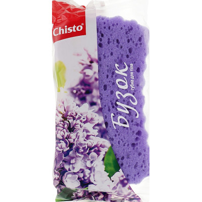 Губка для купання Chisto Поролонова Бузок (4820164150467) Вінниця - фото 1