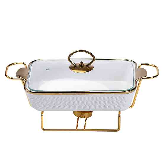 Yiwu Марміт порцелянаовий на 1 літр на металевій підставці Коломия