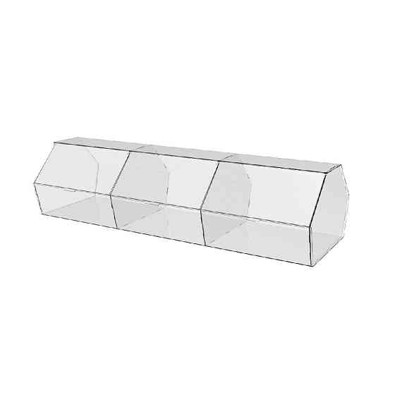 Диспенсер EKOSTAR 800х280х200мм для мармеладів, снеків, горіхів 3 комірки Київ